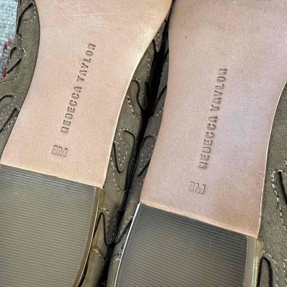 Rebecca Taylor Pointed Toe Embroidered Italian Leather Flats Size 8M - Picture 11 of 16